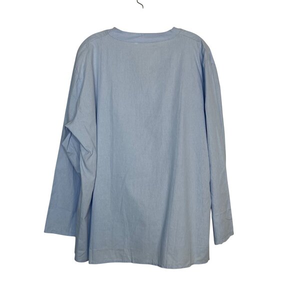 Henley Shirt Womens 2XL Long Sleeves Button - Picture 2 of 5